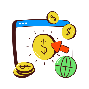 Pay Per Click, Ppc, Cpc, Cost Per Click, Mobile Click icon