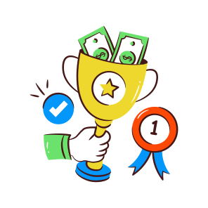 Trophy, Financial Award, Reward, Achievement, Triumph, icon