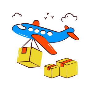 Air Cargo, Air Shipment, Air Delivery, Logistic Delivery, Parcel Delivery icon
