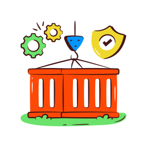 Container Lifting, Container Hoist, Cargo Container, Shipping Container, Heavy Container icon