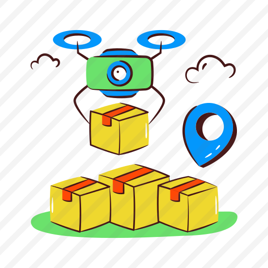 Drone Delivery, Logistic Delivery, Quadcopter Delivery, Drone Package, Drone Parcel preview