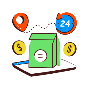 Food Delivery, Food Parcel, Takeaway Parcel, Hr Delivery, Fast Delivery icon