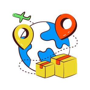 Global Parcel, Global Package, Global Delivery, Global Carton, Logistic Delivery icon