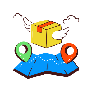 Parcel Location, Parcel Tracking, Package Location, Package Direction, Geolocation icon