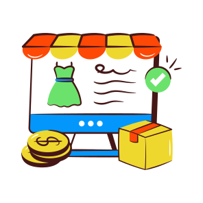 Purchase, Buy Frock Online, Spending, Commerce, Online Shop icon