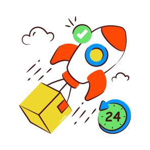 Rocket Delivery, Logistic Delivery, Rocket Shipment, Fast Delivery, Cargo icon