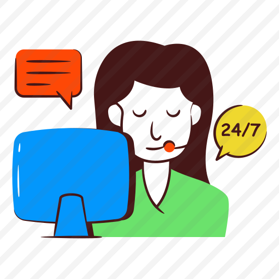 Customer Service Representative, Helpline, Hotline, Customer Service, Customer Support,icons preview