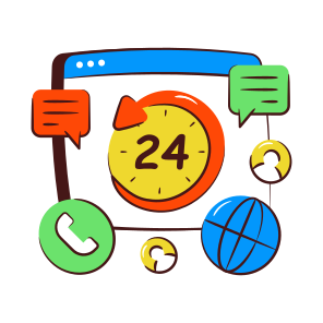 Hr, Round The Clock, Hr Service, Hr Support, Anticlockwise icon