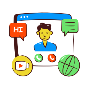 Video Call, Video Chat, Live Call, Live Chat, Live Communication icon