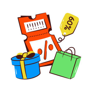 Discount Card, Discount Voucher, Discount Label, Discount Tag, % Discount icon