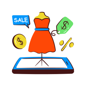 Dress Shopping, Ladies Dress Shopping Clothes Shopping, Ecommerce, Buy Dress Online icon