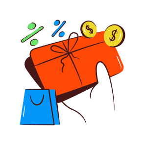 Giftcard, Gift Voucher, Wrapped Card, Gift Certificate, Gift Coupon icon