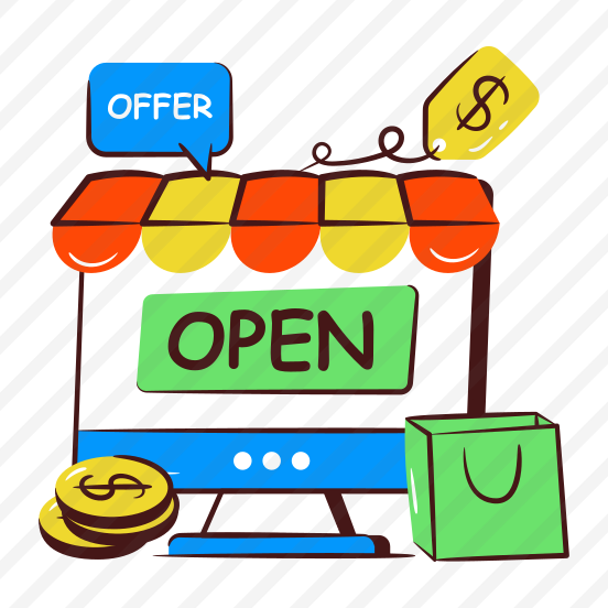 Online Shop Open, Online Store, Eshop, Estore, Ecommerce preview