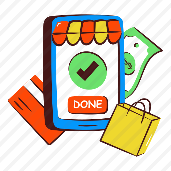 Order Selected, Order Confirmed, Order Done, Online Shopping, Mobile Shopping, preview