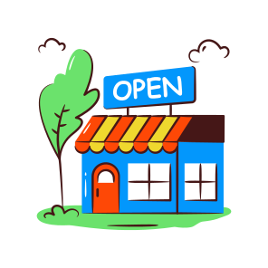 Shop Open, Store, Marketplace, Building, Commerce icon