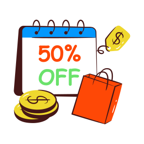 Shopping Discount, Shopping Sale, % Off, Hot Sale, Commerce icon