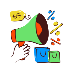 Shopping Marketing, Shopping Promotion, Shopping Publicity, Shopping Campaign, Shopping Discount icon