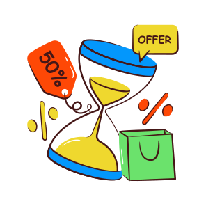 Shopping Time, Buy Time, Spending Time, Commerce, Shopping Bag icon