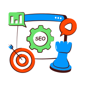 Seo Strategy, Search Engine Optimization, Seo Target, Seo Setting, Seo Configuration icon