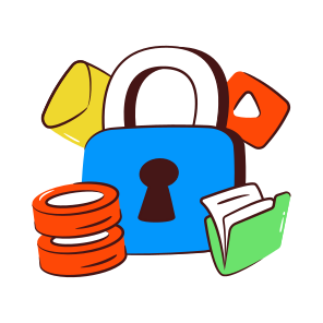 Data Security, Data Protection, Data Safety, Secure Data, Locked Data, icon