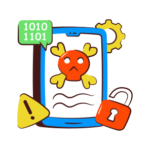 Mobile Danger, Online Hacking, Laptop Danger, System Hacking, Cybercrime icon