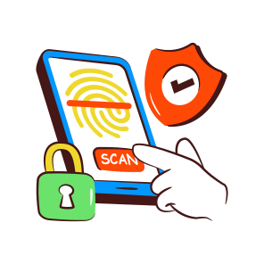 Mobile Fingerprint, Fingerprint Scan, Thumbprint Scan, Secure Fingerprint, Biometry icon