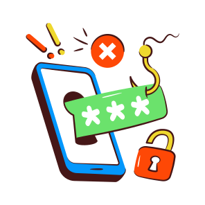 Mobile Password Phishing, Password Hacking, Cybercrime, Passcode Hacking, Cyberattack icon