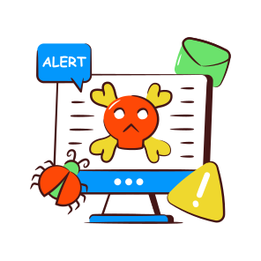 Online Danger, Online Hacking, Laptop Danger, System Hacking, Cybercrime icon