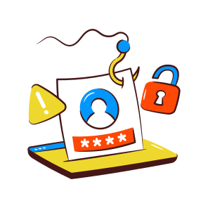 Profile Phishing, Profile Hacking, Cybercrime, Passcode Hacking, Cyberattack icon