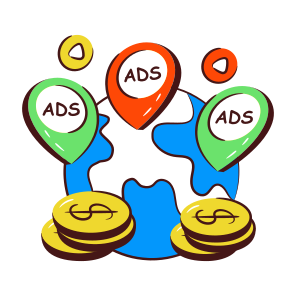 Ad Location, Direction, Gps, Navigation, Advertising Location icon