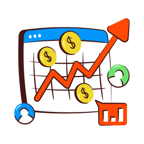 Financial Chart, Financial Graph, Financial Analytics, Infographic, Web Statistics icon