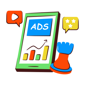 Mobile Ad Analytics, Advertising Data, Statistics, Infographic, Mobile Advertising icon