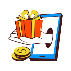 Mobile Gift, Mobile Award, Mobile Reward, Redeem Gift, Loyalty Program, icon