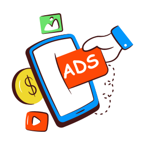 Mobile Paid Ad, Paid Promotion, Ad Payment, Advertisement Payment, Paid Marketing icon