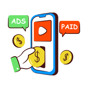 Mobile Paid Video, Paid Media, Multimedia, Mobile Video Streaming, Play Video, icon