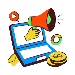 Online Announcement, Online Marketing, Digital Marketing, Online Campaign, Internet Marketing icon