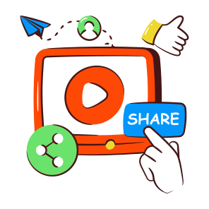Online Video, Video Streaming, Play Video, Share Video, Media icon