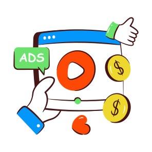 Paid Video Ad, Paid Promotion, Ad Payment, Advertisement Payment, Paid Marketing icon