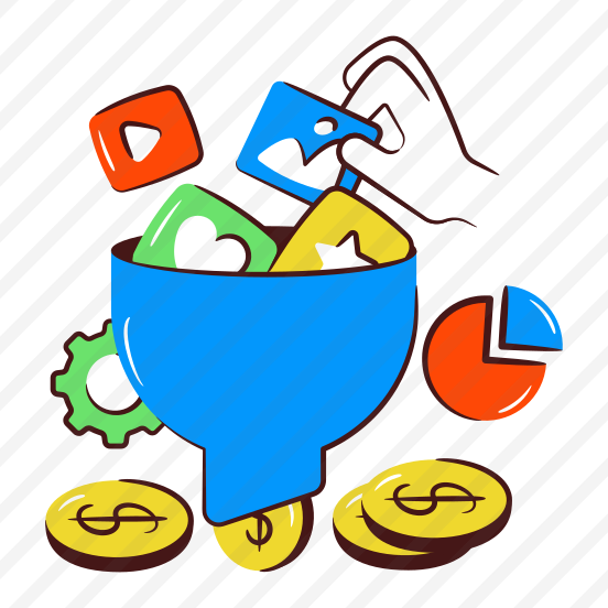 Social Media Conversion, Social Media Extraction, Data Pouring, Data Filtration, Social Media Funnel preview