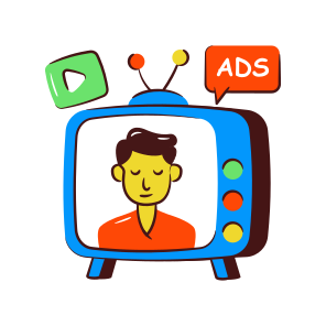 Tv Ad, Live Ad, Television Ad, Advertising Channel, Broadcast Media icon
