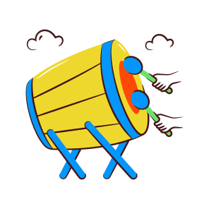 Dhol, Traditional Drum, Music Drum, Music Instrument, Music Equipment, icon