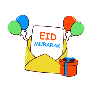 Eid Card, Folded Card, Invitation Card, Eid Mubarak Card, Wishing Card icon