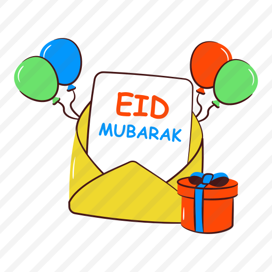Eid Card, Folded Card, Invitation Card, Eid Mubarak Card, Wishing Card preview
