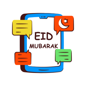 Eid Mubarak Chat, Eid Message, Communication, Conversation, Discussion icon