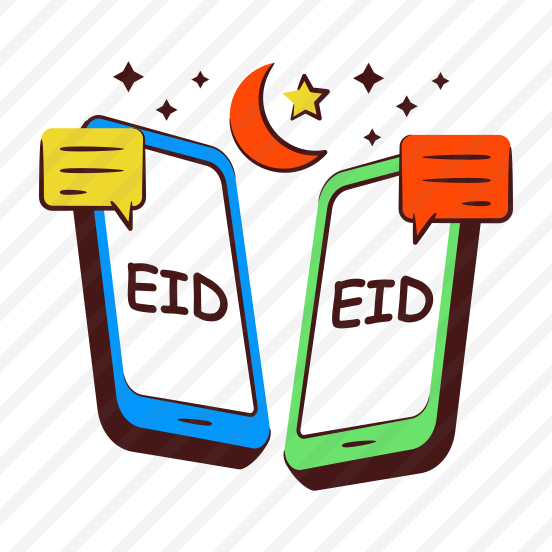 Eid Mubarak Chat, Eid Message, Communication, Conversation, Discussion,icons preview