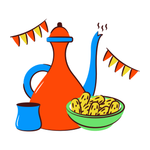 Iftar Eatings, Edible, Eatable, Iftar Ceremonial, Ramadan Kareem Eatings icon