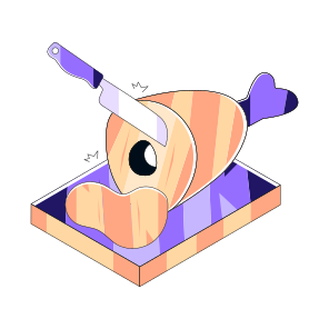 Drumstick, Ham, Fast Food, Cutting Meat, Edible icon