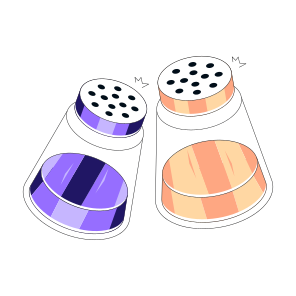 Salt Pots, Spice Pots, Kitchenware, Pepper Cot, Condiment icon