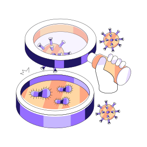 Bacteria Search, Bacilli, Microbe, Microorganism, Pathogen icon