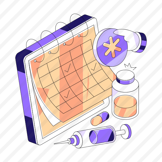 Doctor Appointment, Vaccination Calendar, Planner, Almanac, Medical Schedule, preview